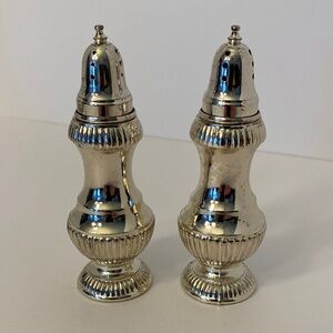 Vintage Silverplate Salt & Pepper Shakers Tarnish Resistant Made in Japan